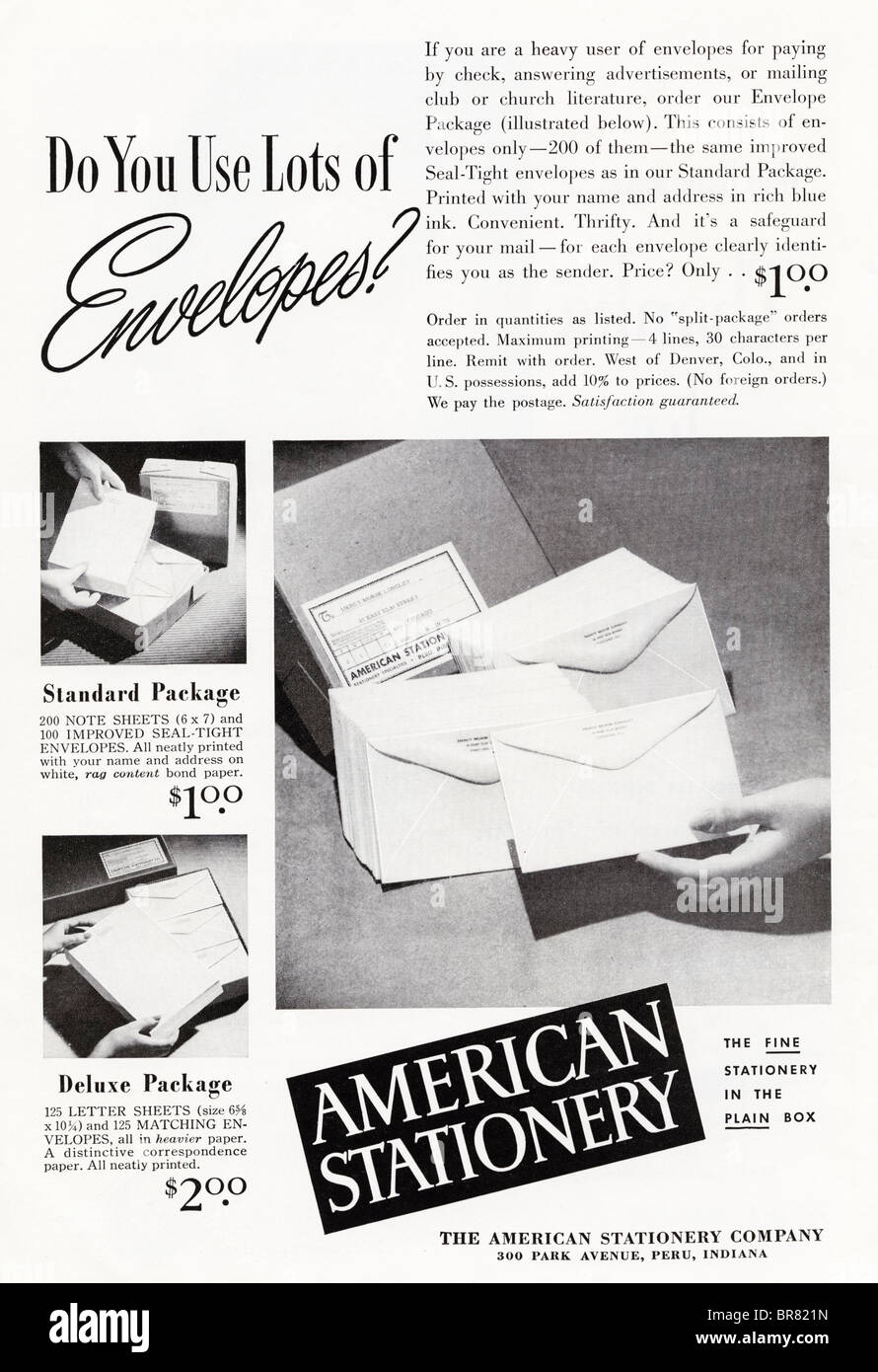 1950s Usa Magazine Advert Stock Photos & 1950s Usa Magazine Advert