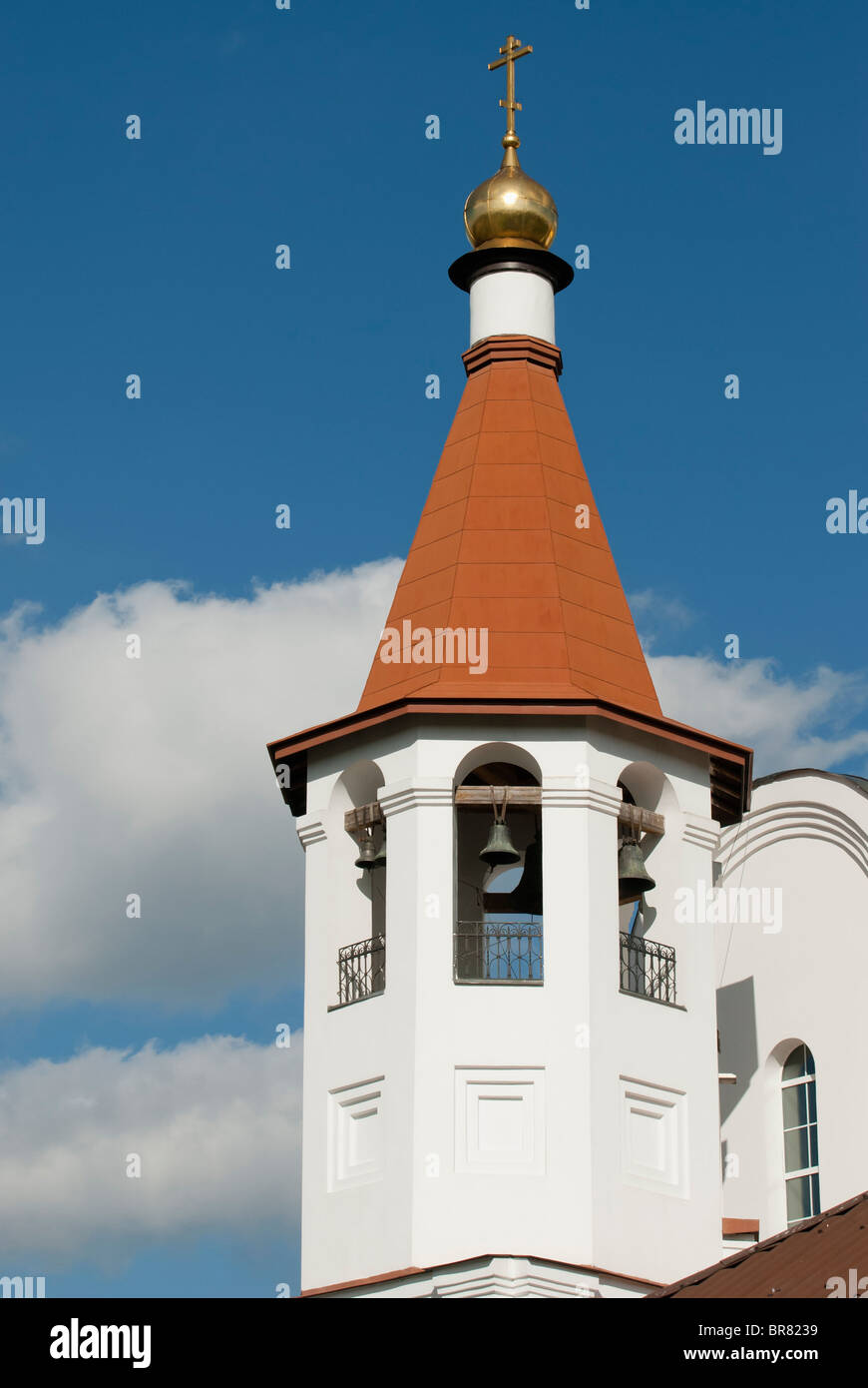 Bell tower of the Russian orthodox church Stock Photo - Alamy