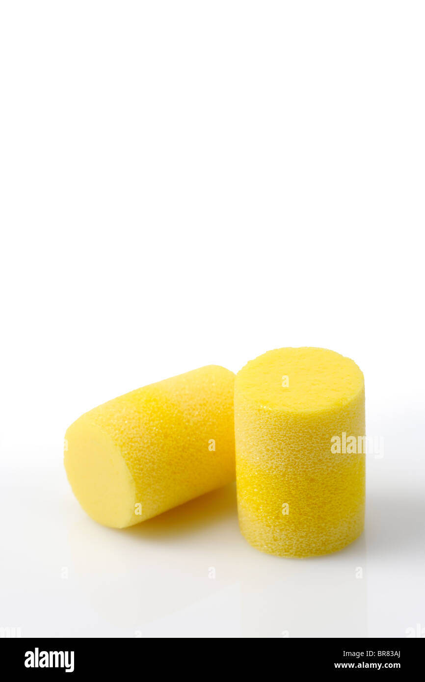Yellow Foam Earplugs Stock Photo Alamy