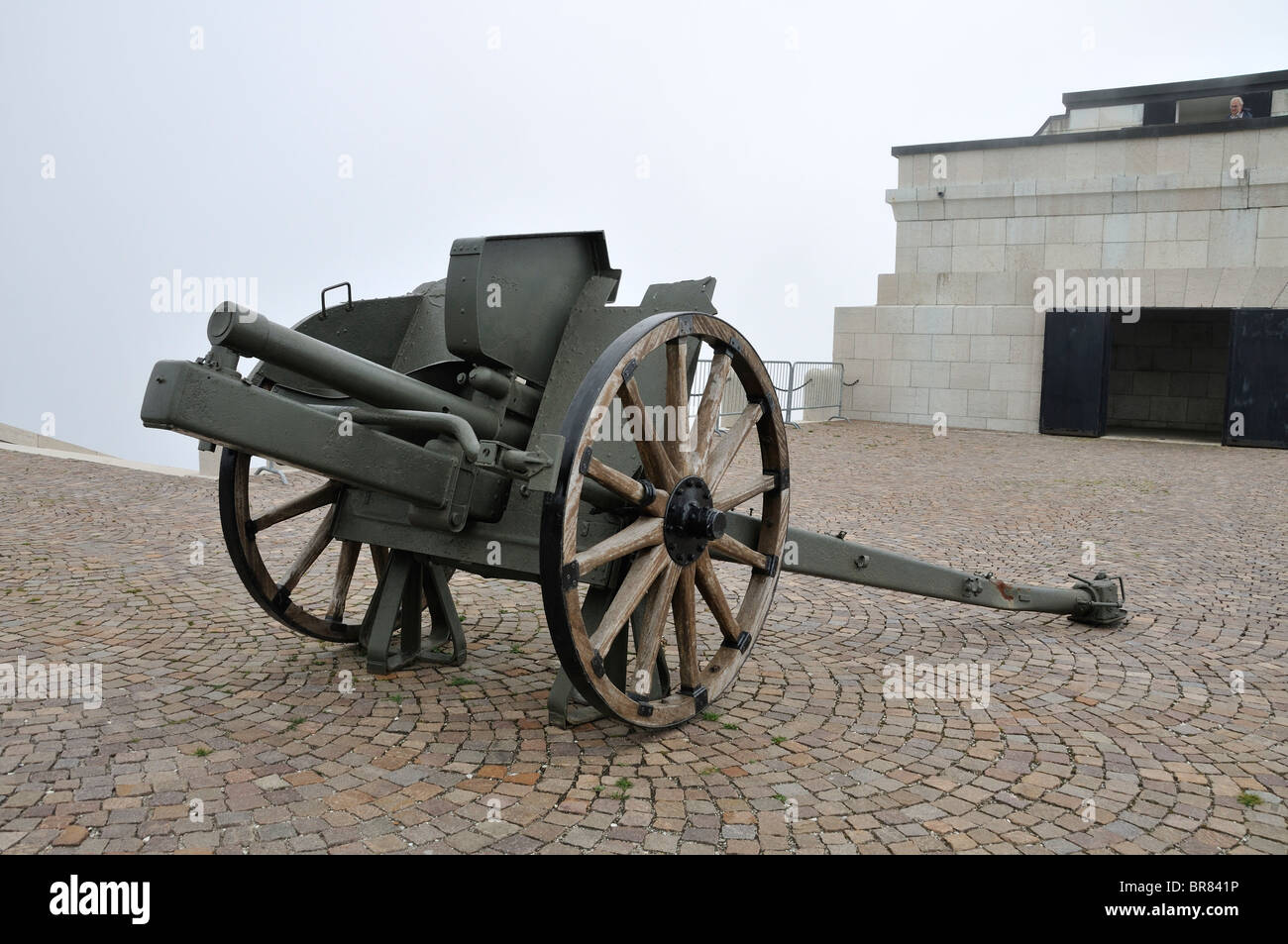 Cannon, Ossarium Monte Grappa, World War One Memorial, Italy Stock Photo