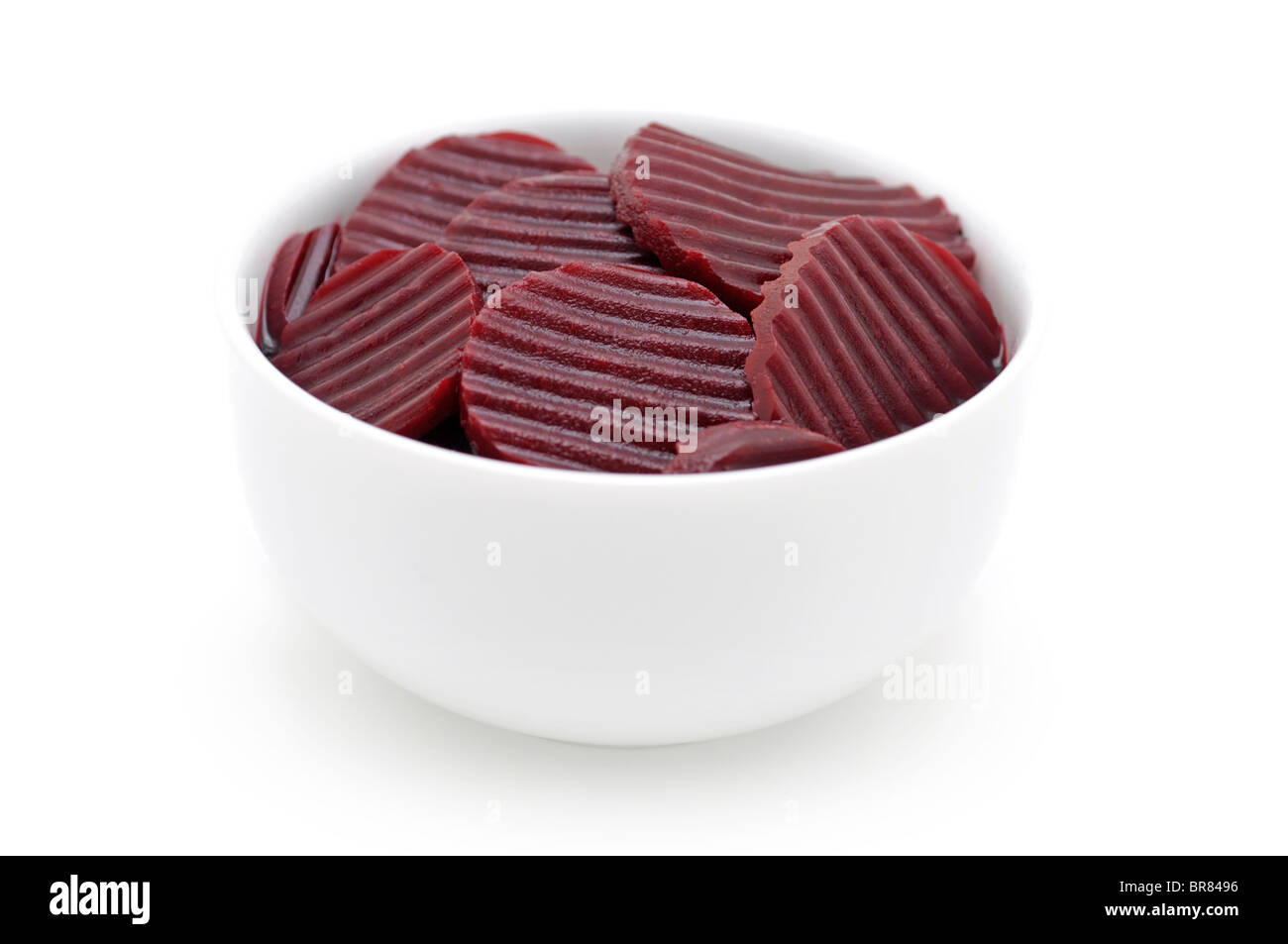 Bowl of Sliced Beets (Beetroot) Stock Photo