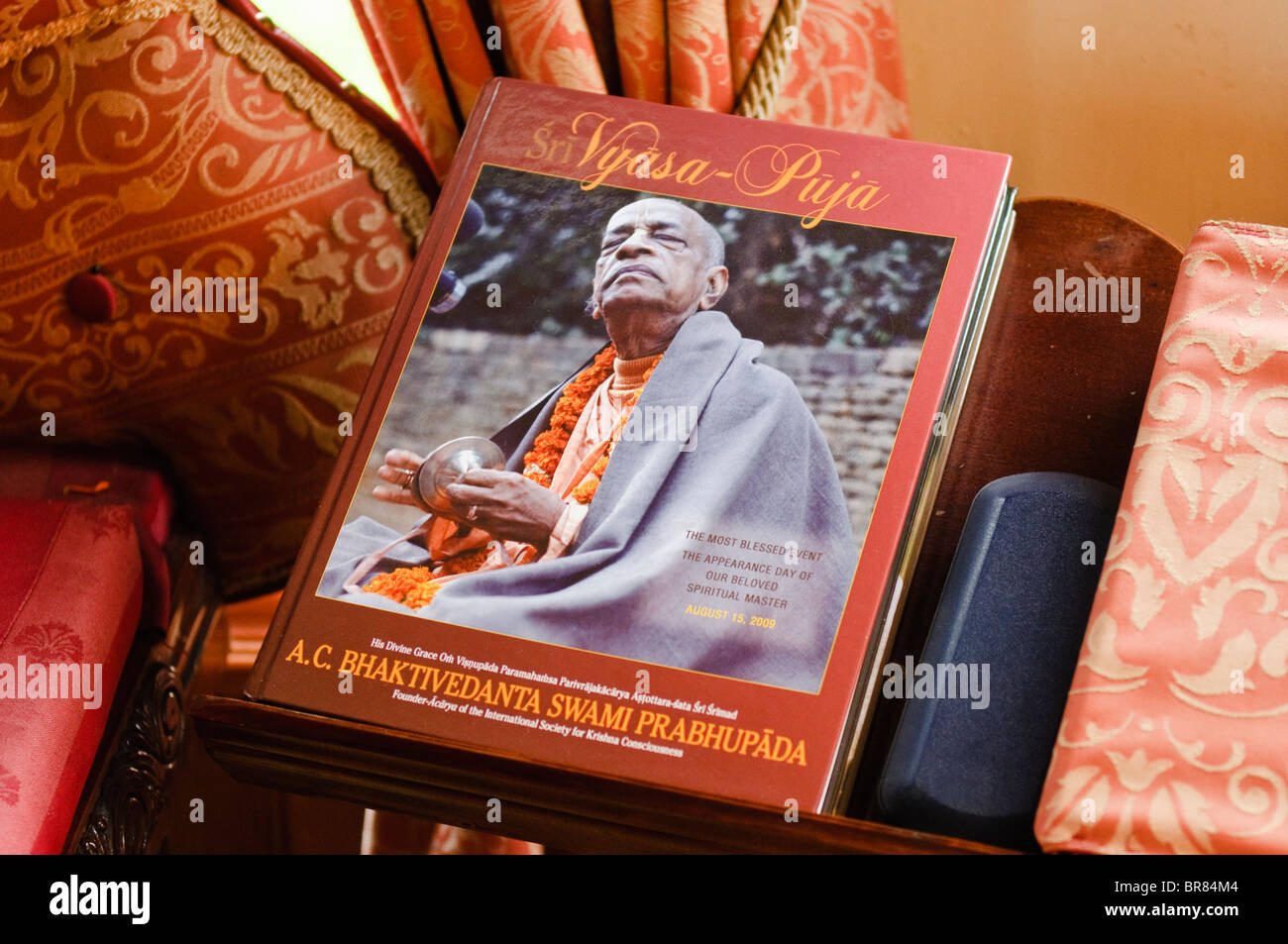 book celebrating AC Bhaktivedanta Swami Prabhupada Stock Photo