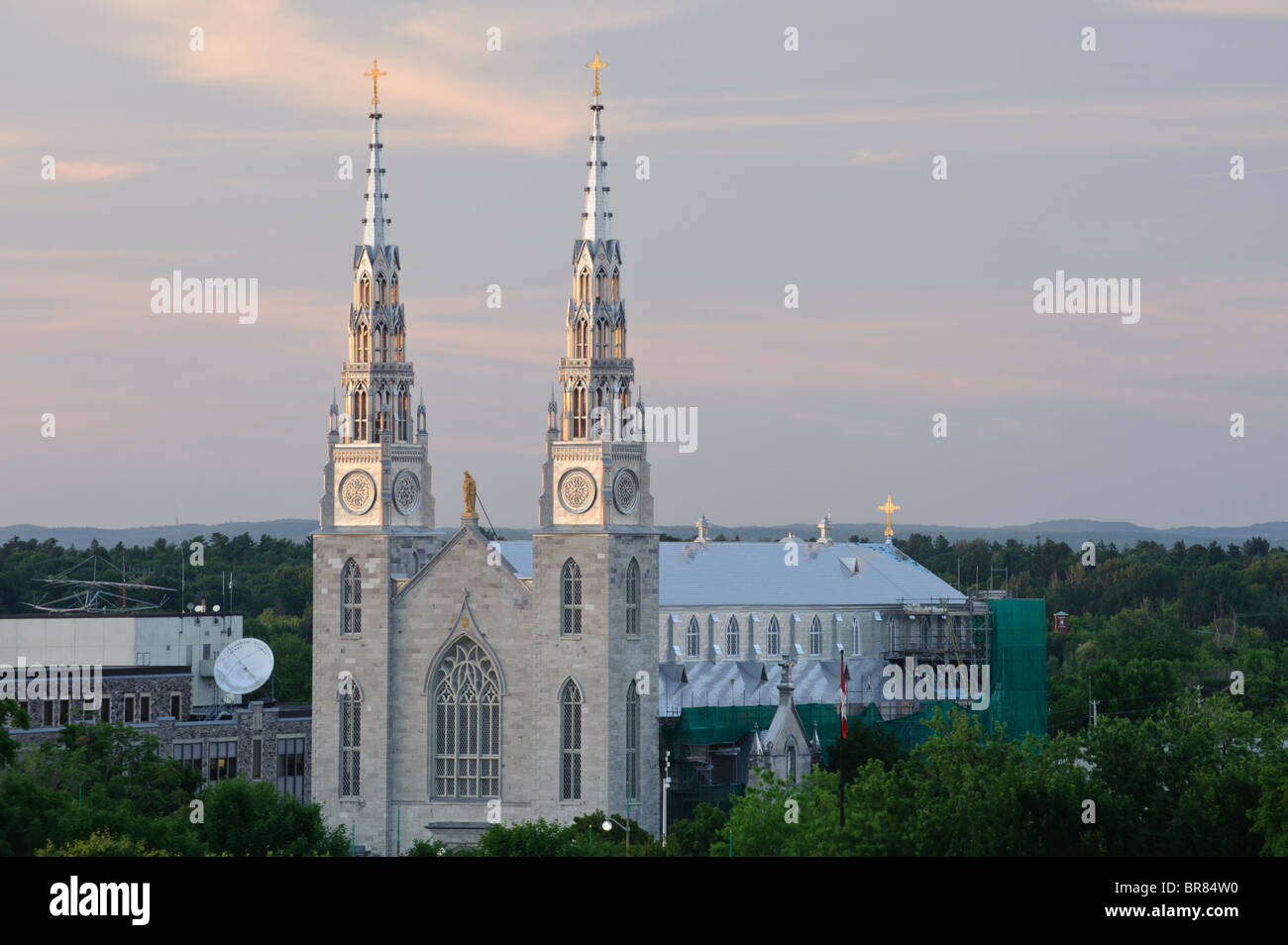 Notre Dame Cathedral Basilica, Ottawa Ontario Canada Stock Photo
