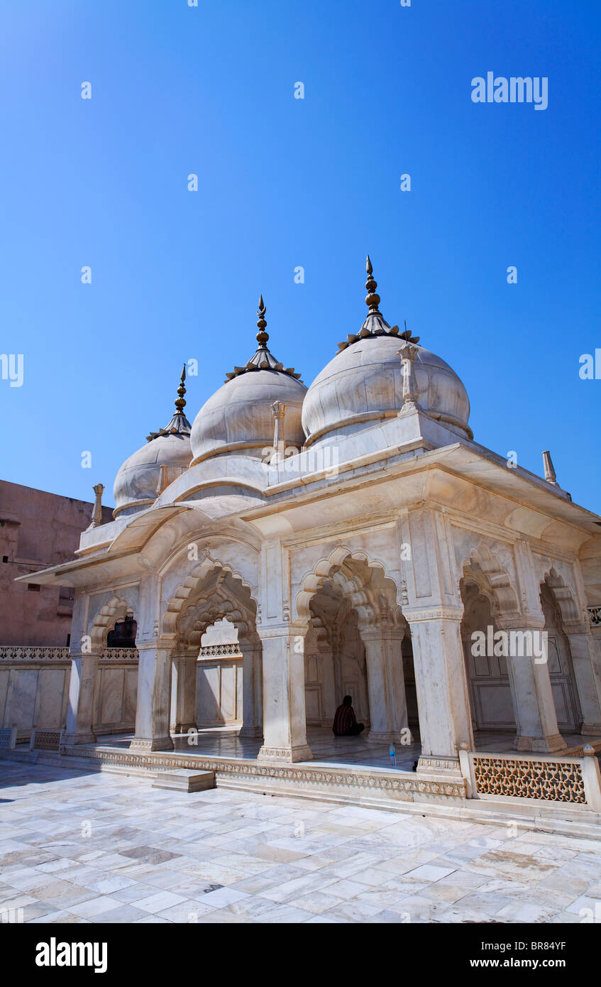 The pearl mosque inside Agra Fort, Agra, Uttar Pradesh, India Stock Photo