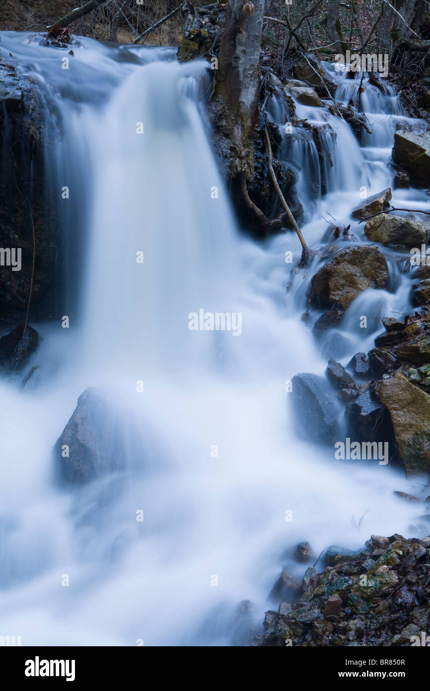 waterfall in mountain river in Armenia Stock Photo