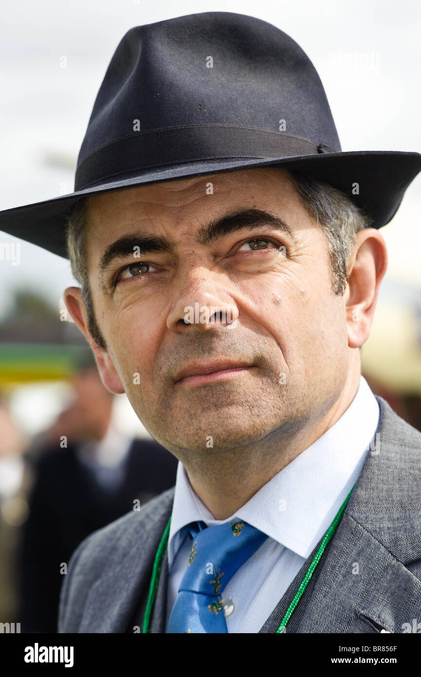 Rowan Atkinson judges the airplane display at The Goodwood Revival 2010, West Sussex 19th September 2010. Picture by Julie Edwar Stock Photo