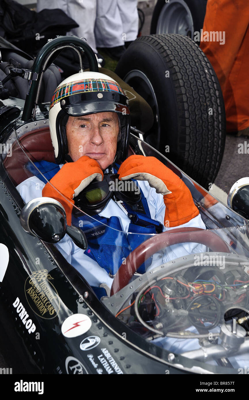Sir Jackie Stewart at The Goodwood Revival 2010, West Sussex 19th September 2010. Picture by Julie Edwards Stock Photo