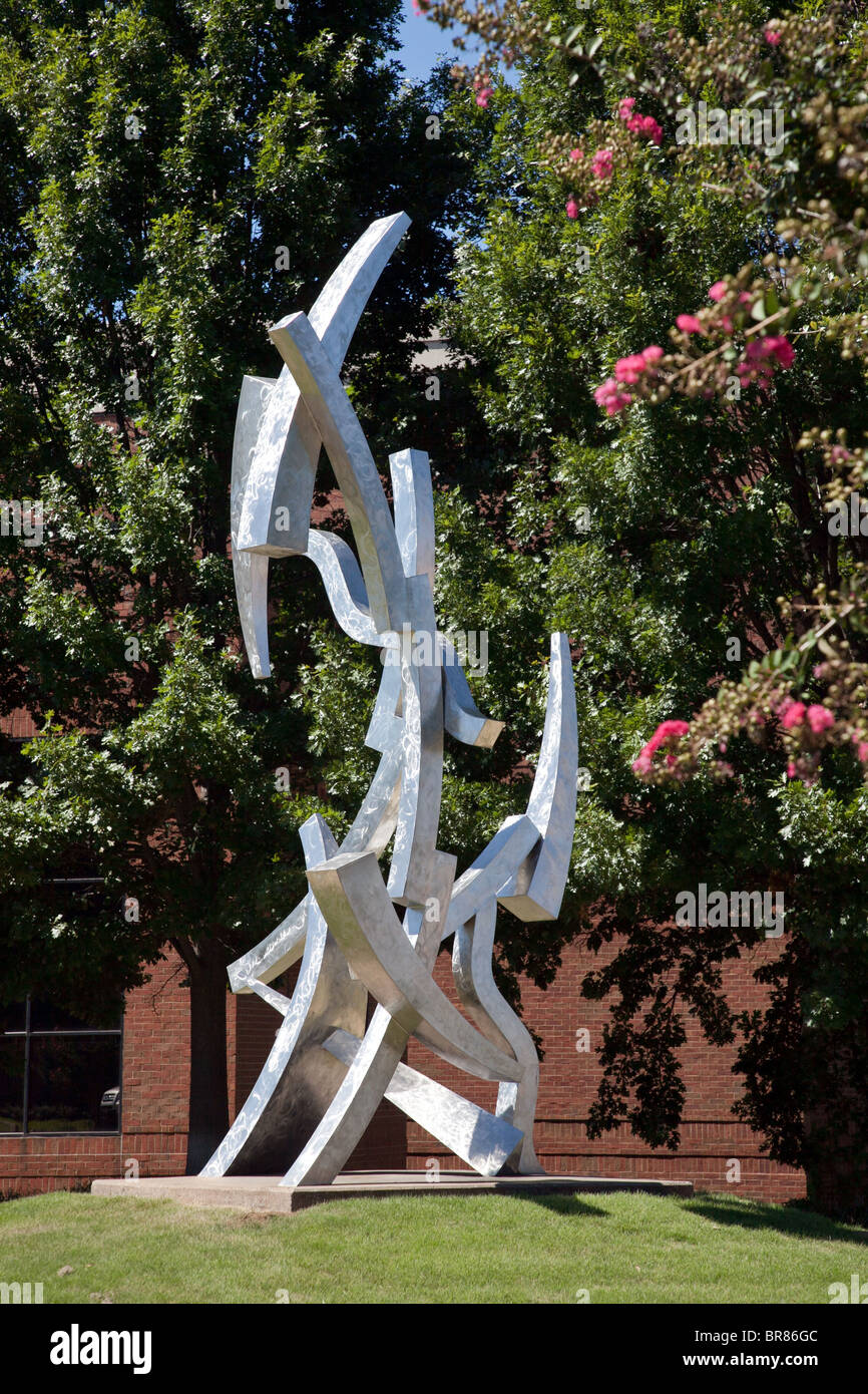 An abstract dragon statue at Bartow Arena in Birmingham, Alabama Stock Photo