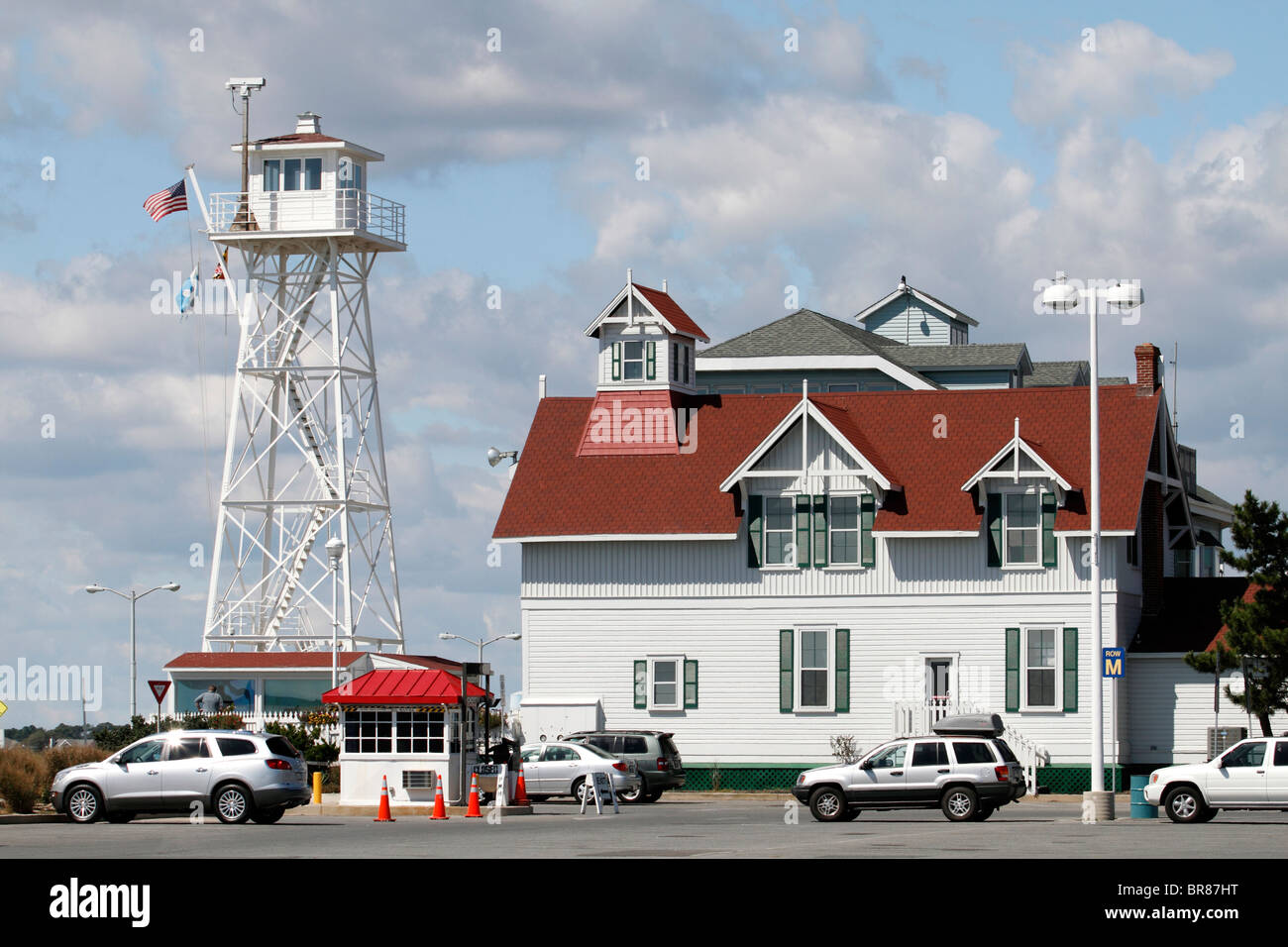 Small tower and Ocean City Museum in Ocean City, Maryland USA Stock