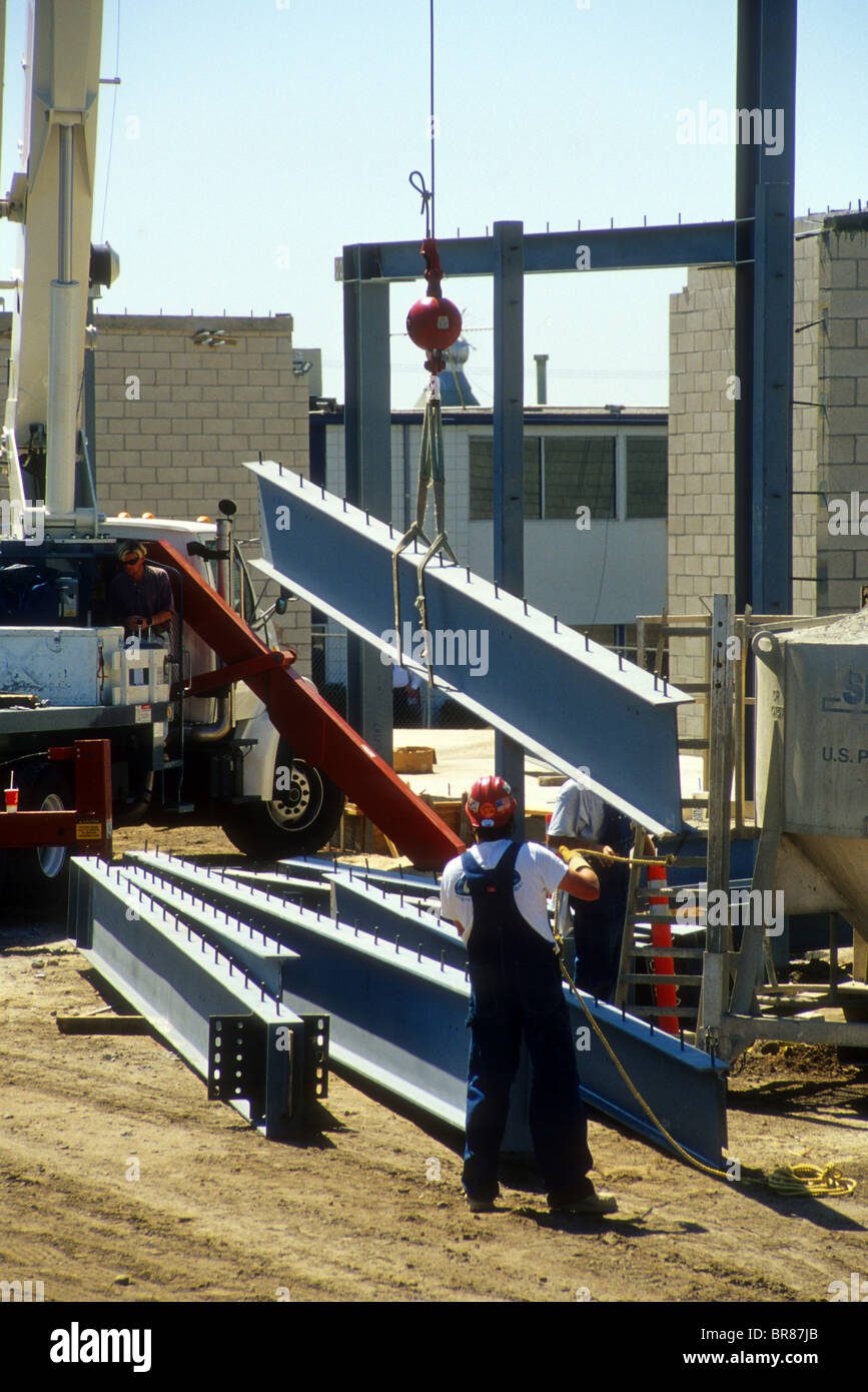 steel beam girder construction crane lift heavy strong safe care cable