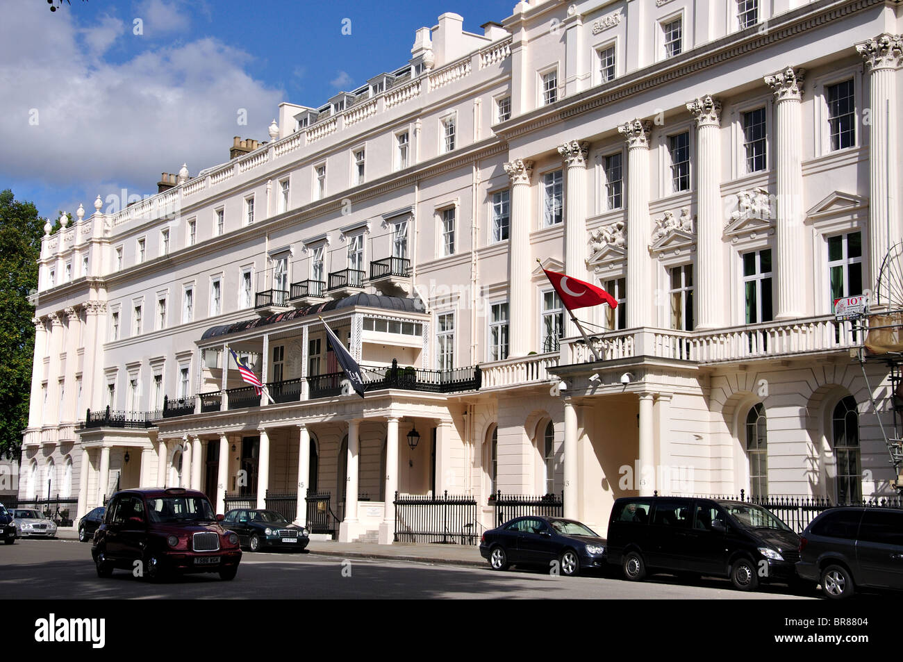 Belgrave Square, Belgravia, City of Westminster, Greater London, England, United Kingdom Stock Photo