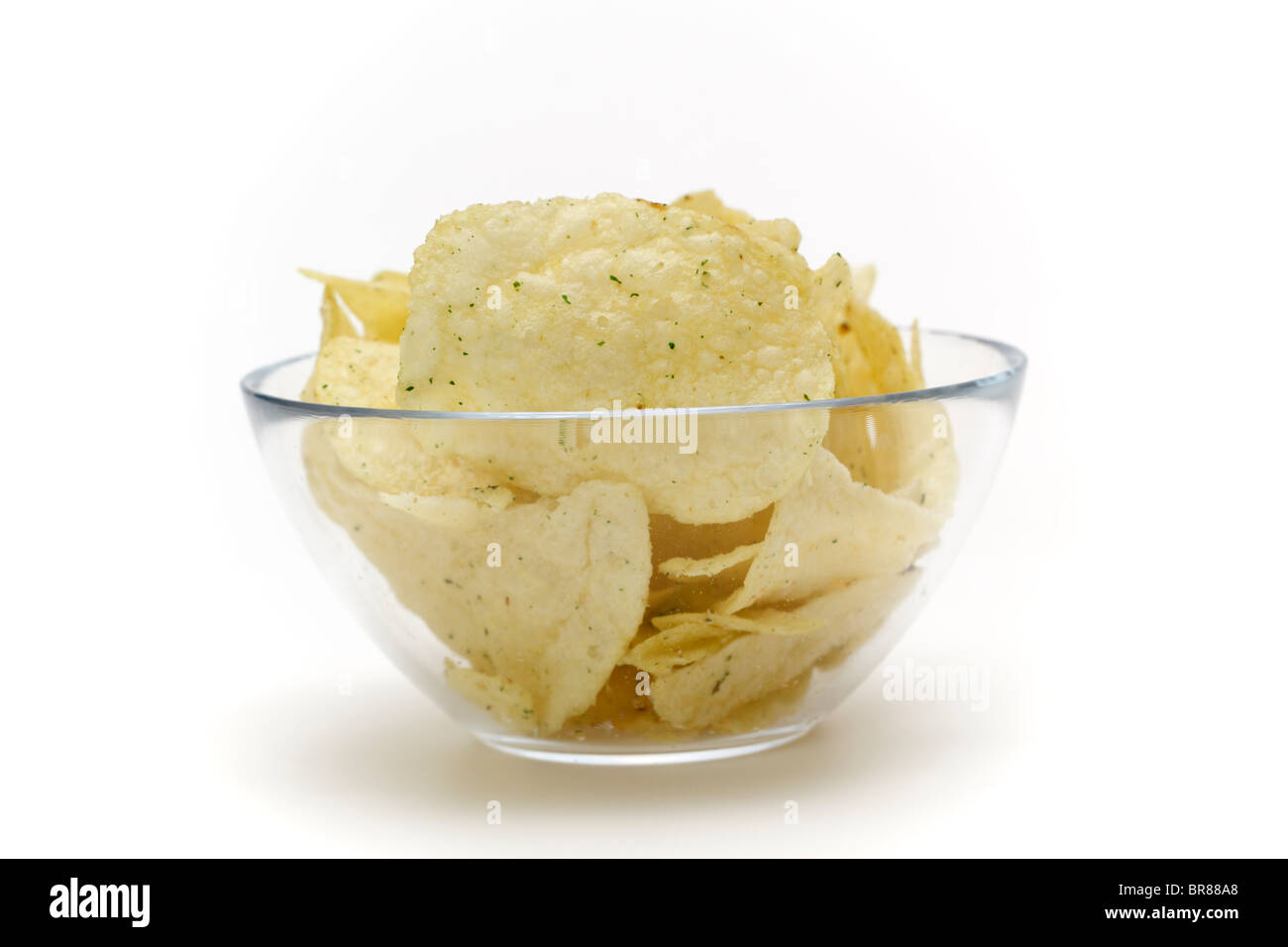 Bowl of crisps Stock Photo