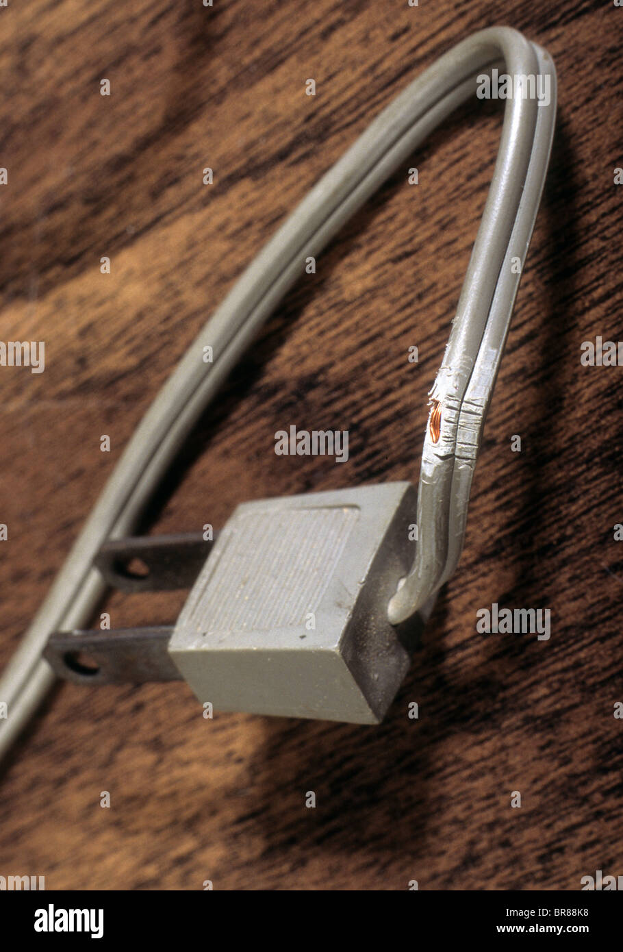 worn insulation wire cable power electric electricity plug energy safe ...