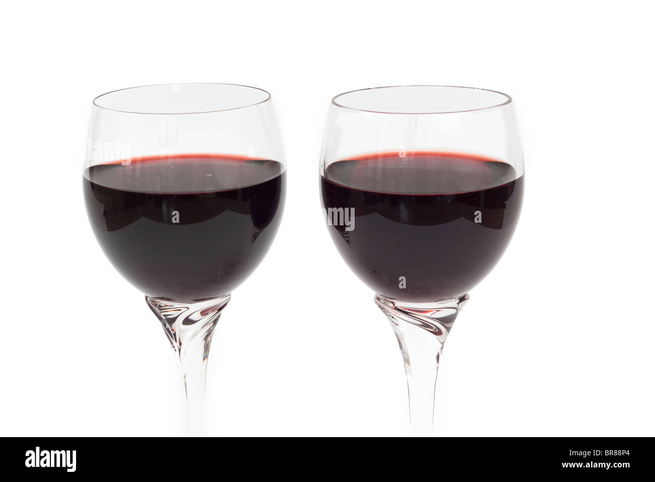 Two glasses of red wine Stock Photo Alamy