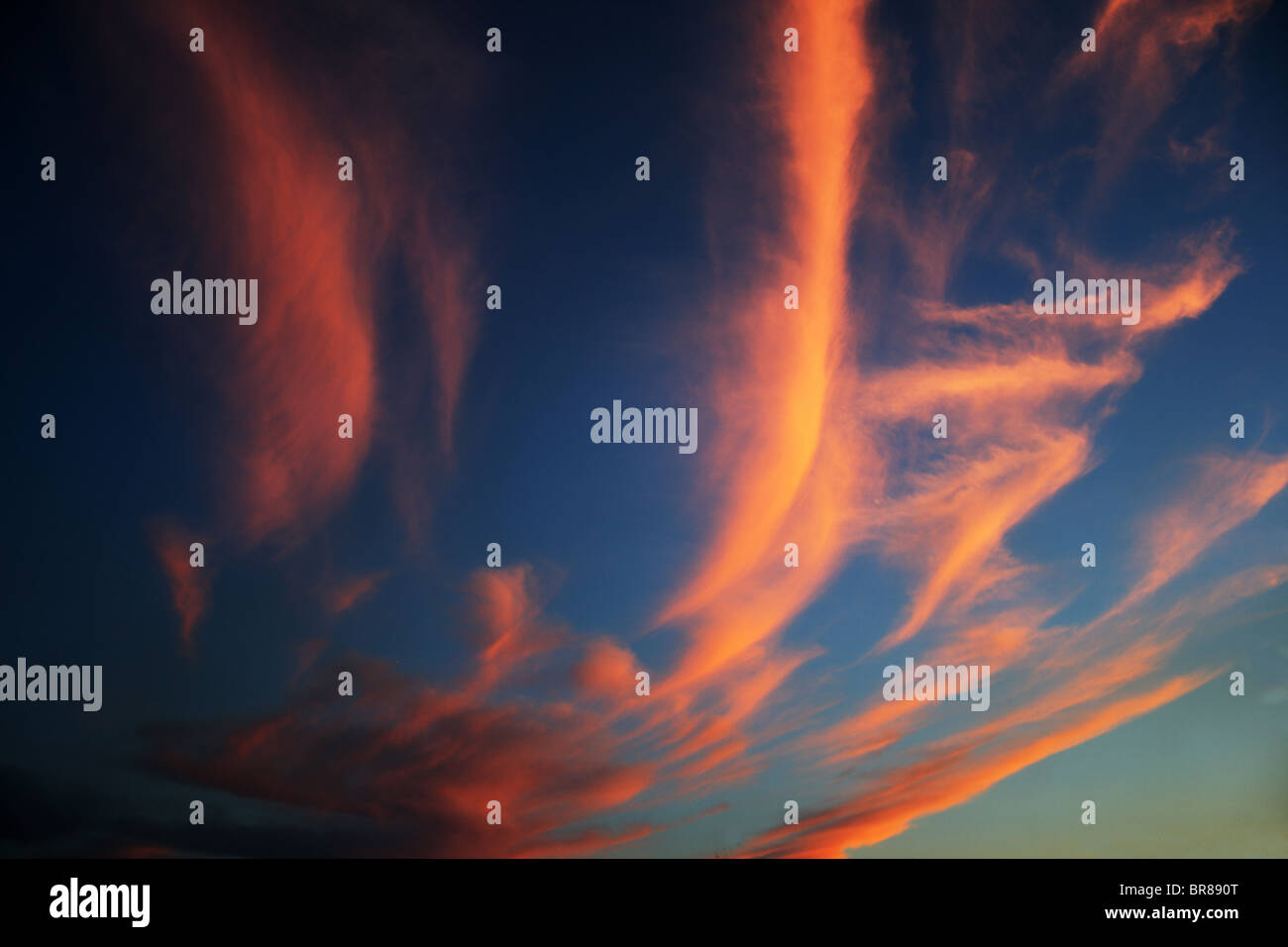 colorful dramatic sky with cloud at sunset Stock Photo - Alamy