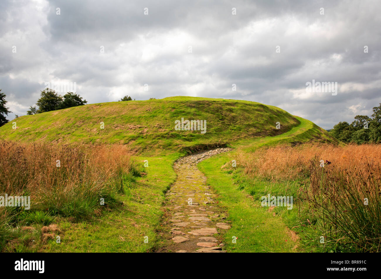 The defensive mound of the Peel of Lumphanan, Aberdeenshire, Scotland