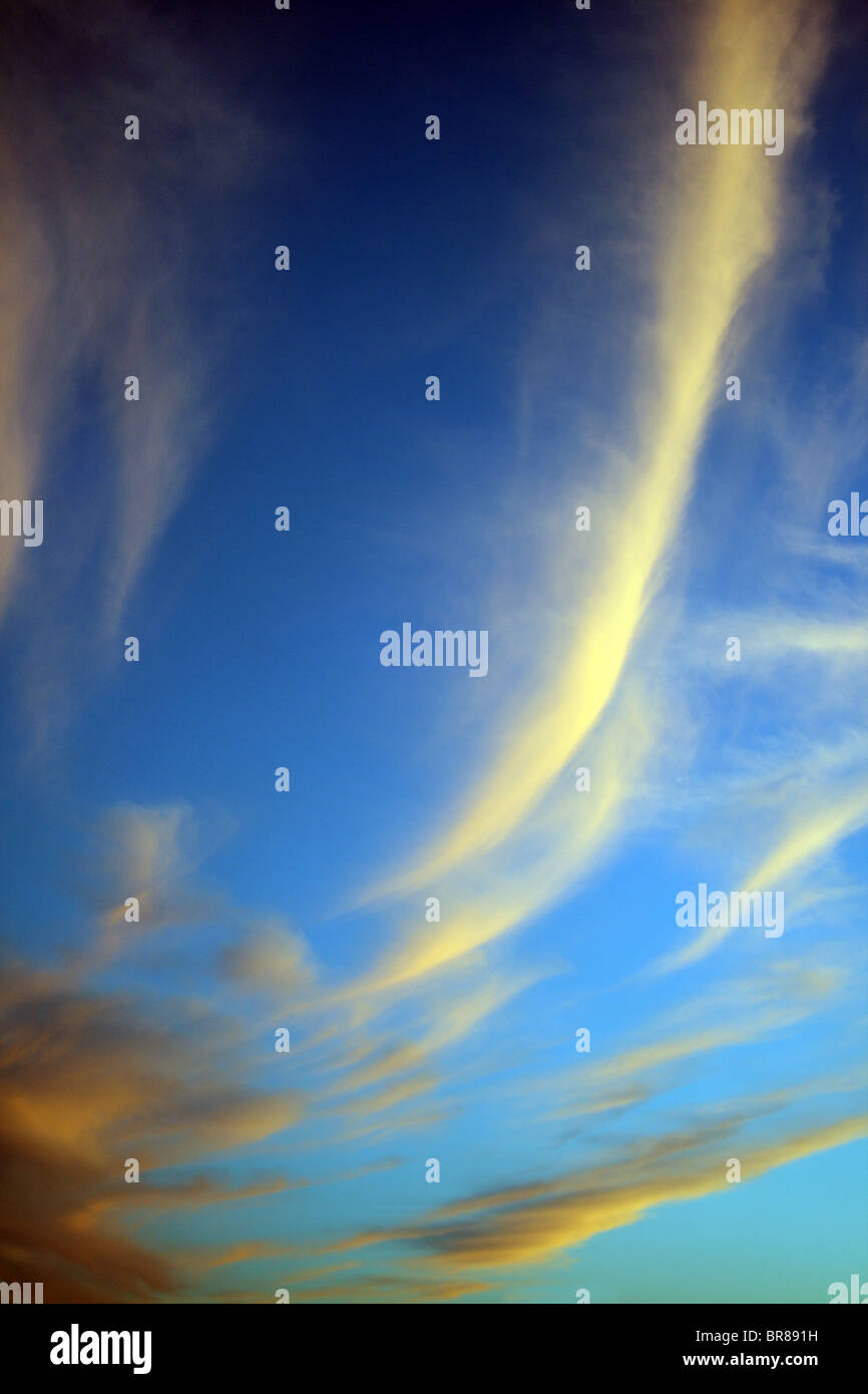 colorful dramatic sky with cloud at sunset Stock Photo - Alamy