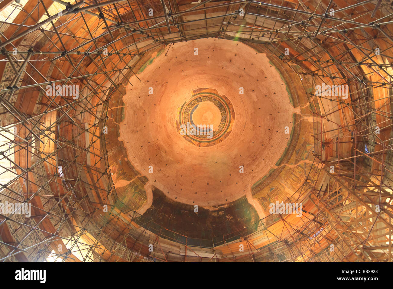 Rotonda ceiling under construction in Thessaloniki, Greece Stock Photo