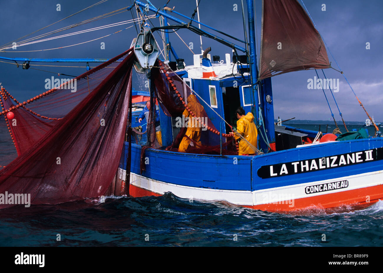 Sardine fishing boat off the coast of Concarneau, South Brittany