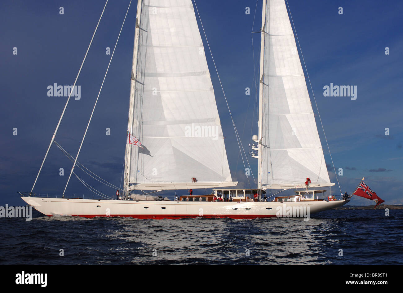 180ft Superyacht "Adele" sailing in Sweden during her maiden voyage in