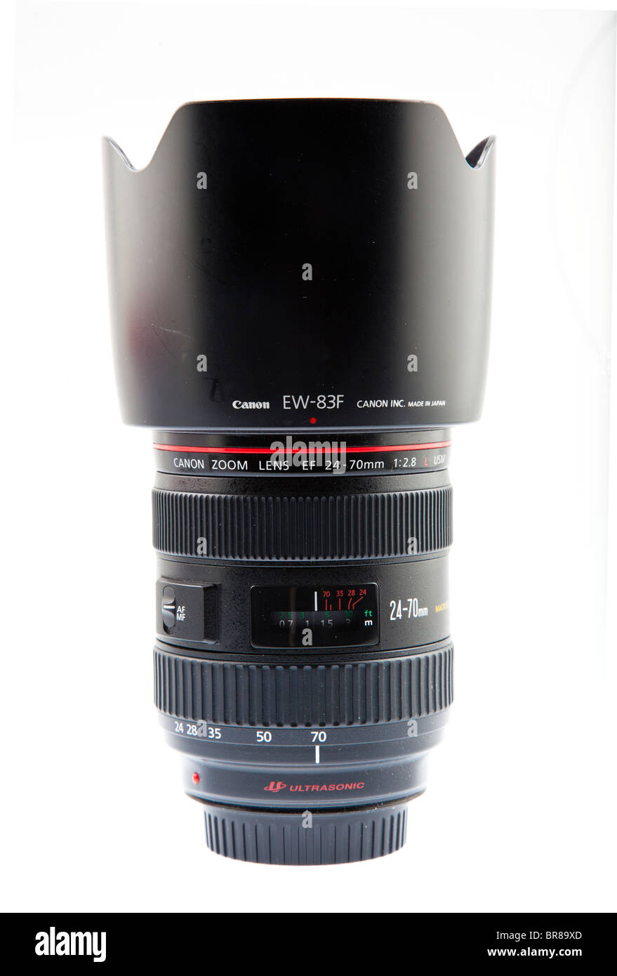 Canon 24 - 70mm f/2.8 fast lens Stock Photo