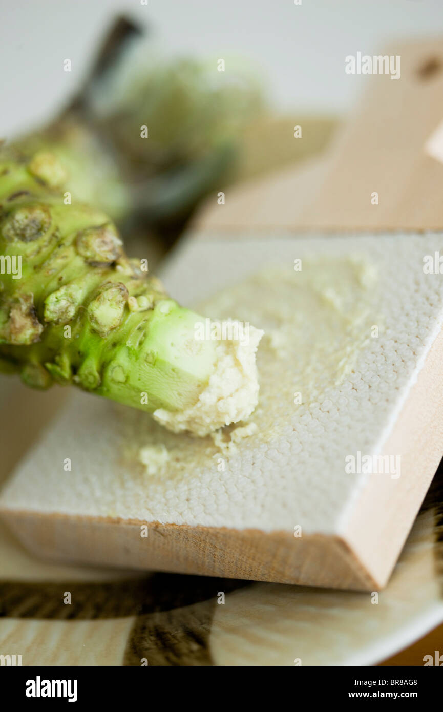 Grated horseradish, close up Stock Photo Alamy
