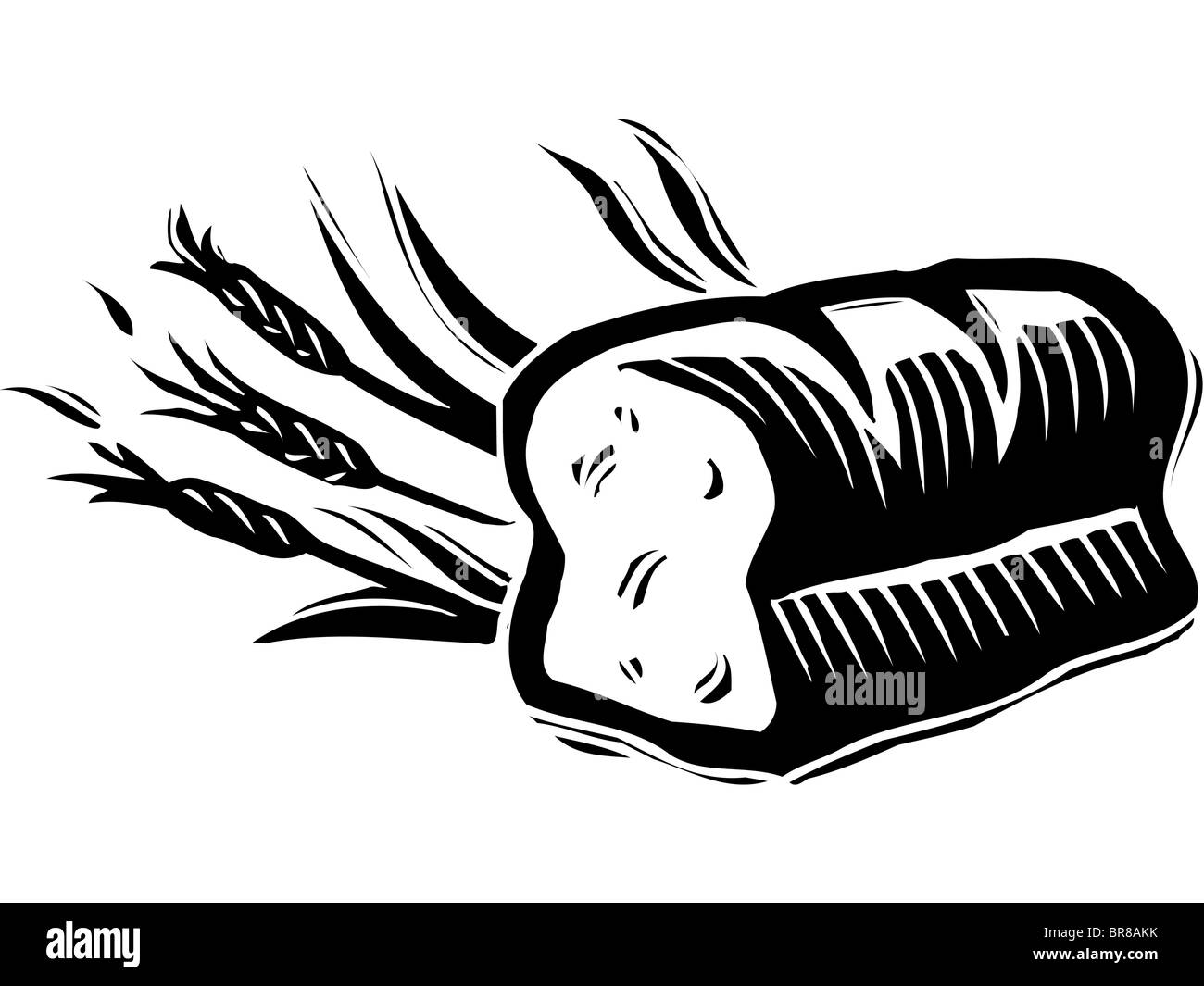 Loaf of bread, black and white Stock Photo Alamy