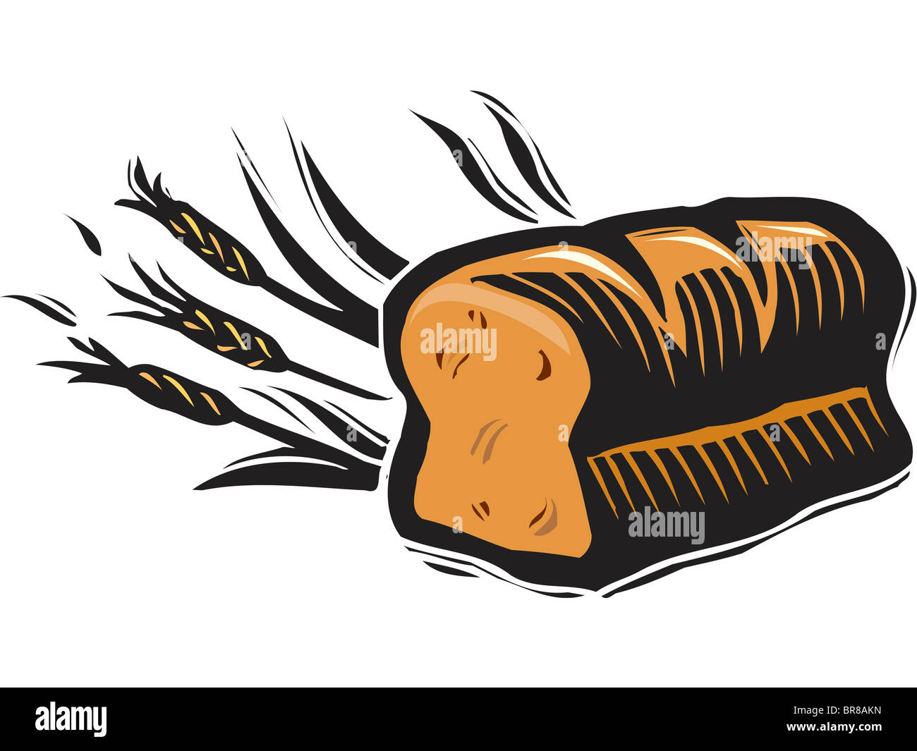 Wheat and a loaf of bread Stock Photo - Alamy