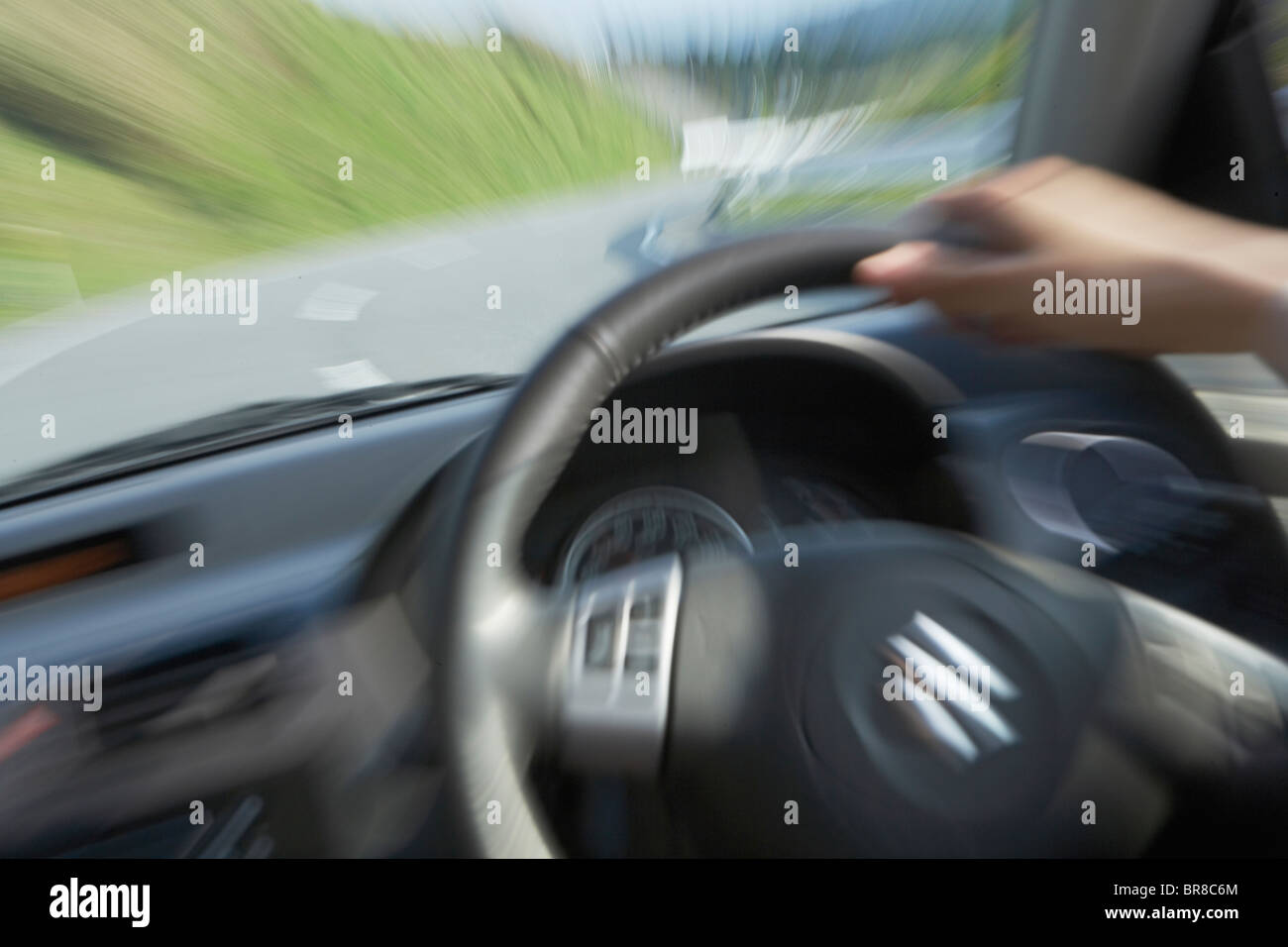 Hand holding steering wheel hi-res stock photography and images - Alamy