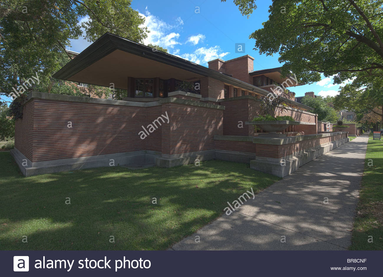 Frederick C Robie House Hyde Park Chicago Illinois Usa Stock