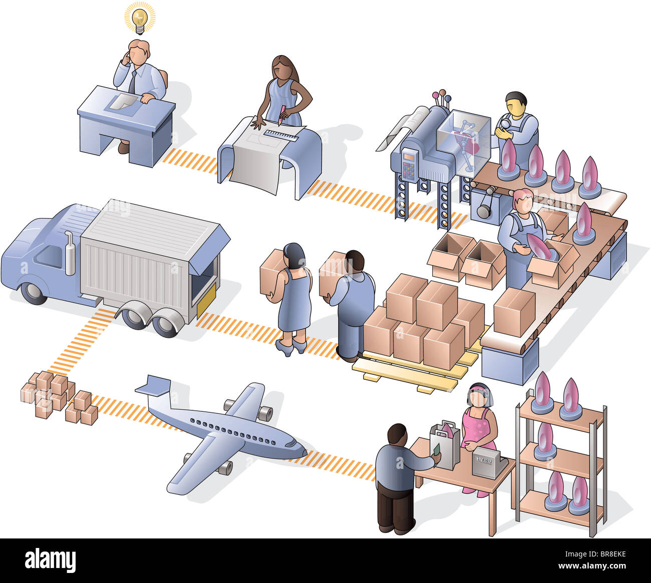 Manufacturing cartoon hires stock photography and images Alamy