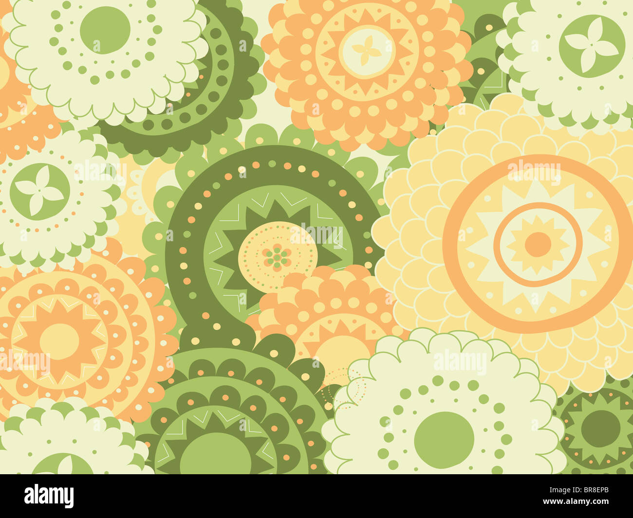 Green floral patterns hi-res stock photography and images - Alamy