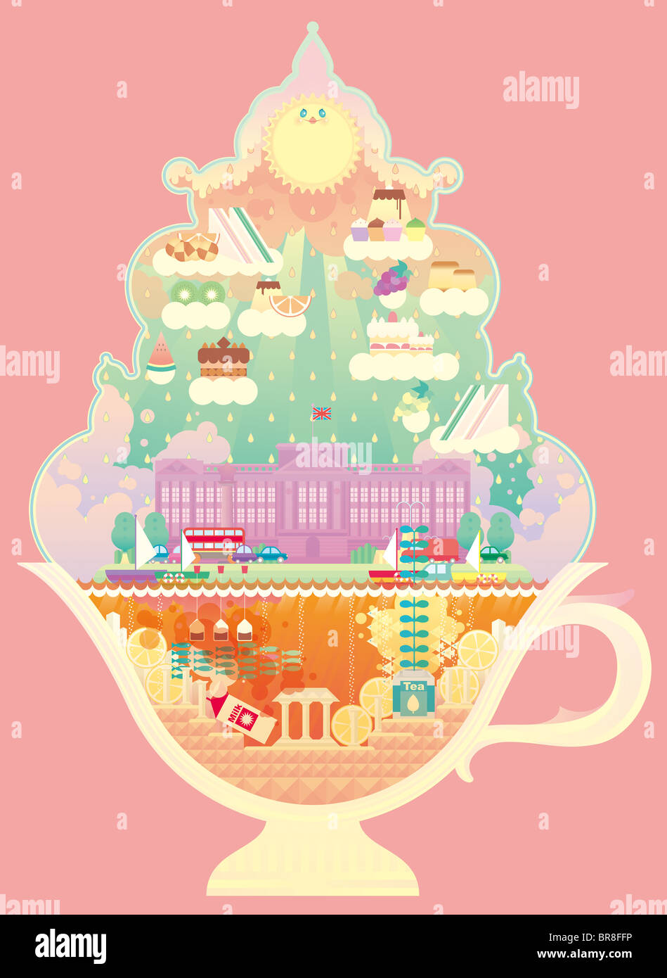 City within ice-cream Stock Photo - Alamy