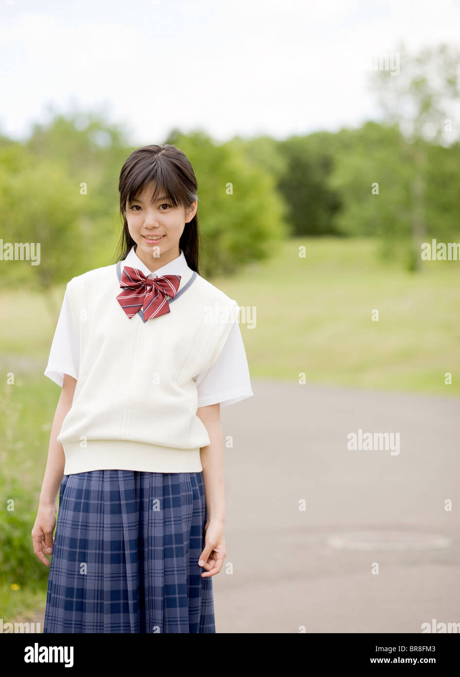 A female junior high school student Stock Photo Alamy