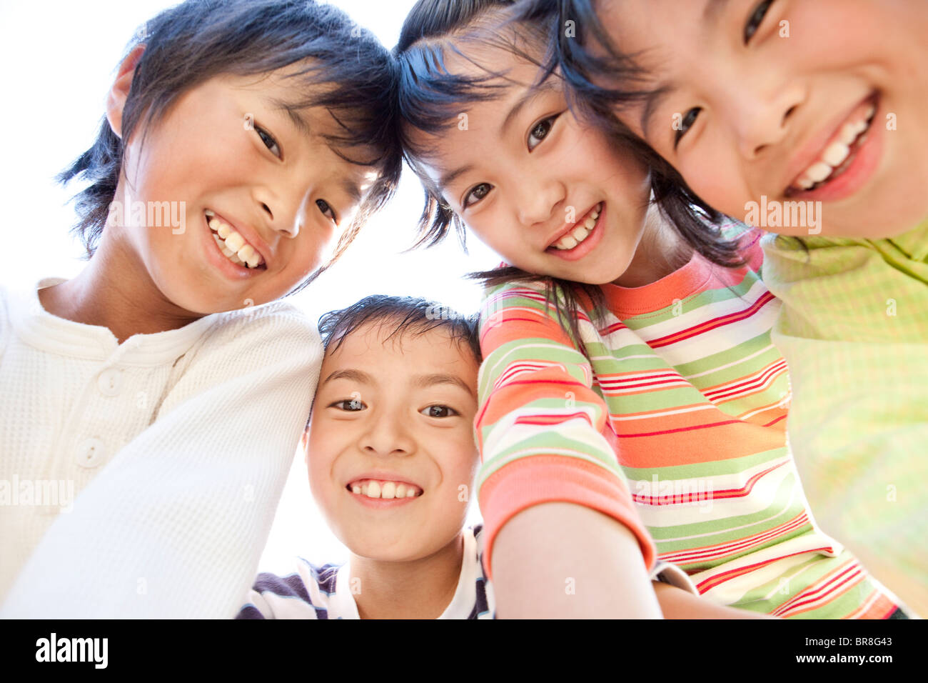 Children looking at camera Stock Photo