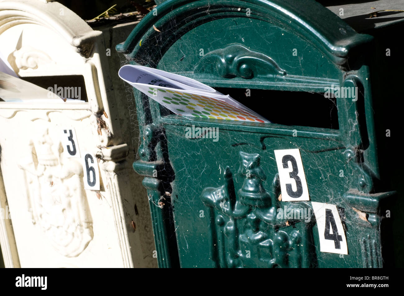 private house letterbox, Brunswick Street, Fitzroy, Melbourne, Australia Stock Photo