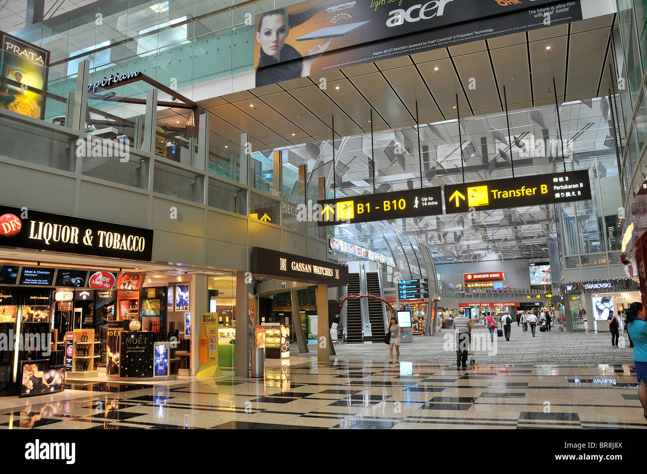 terminal 3 of Changi international airport, Singapore Stock Photo