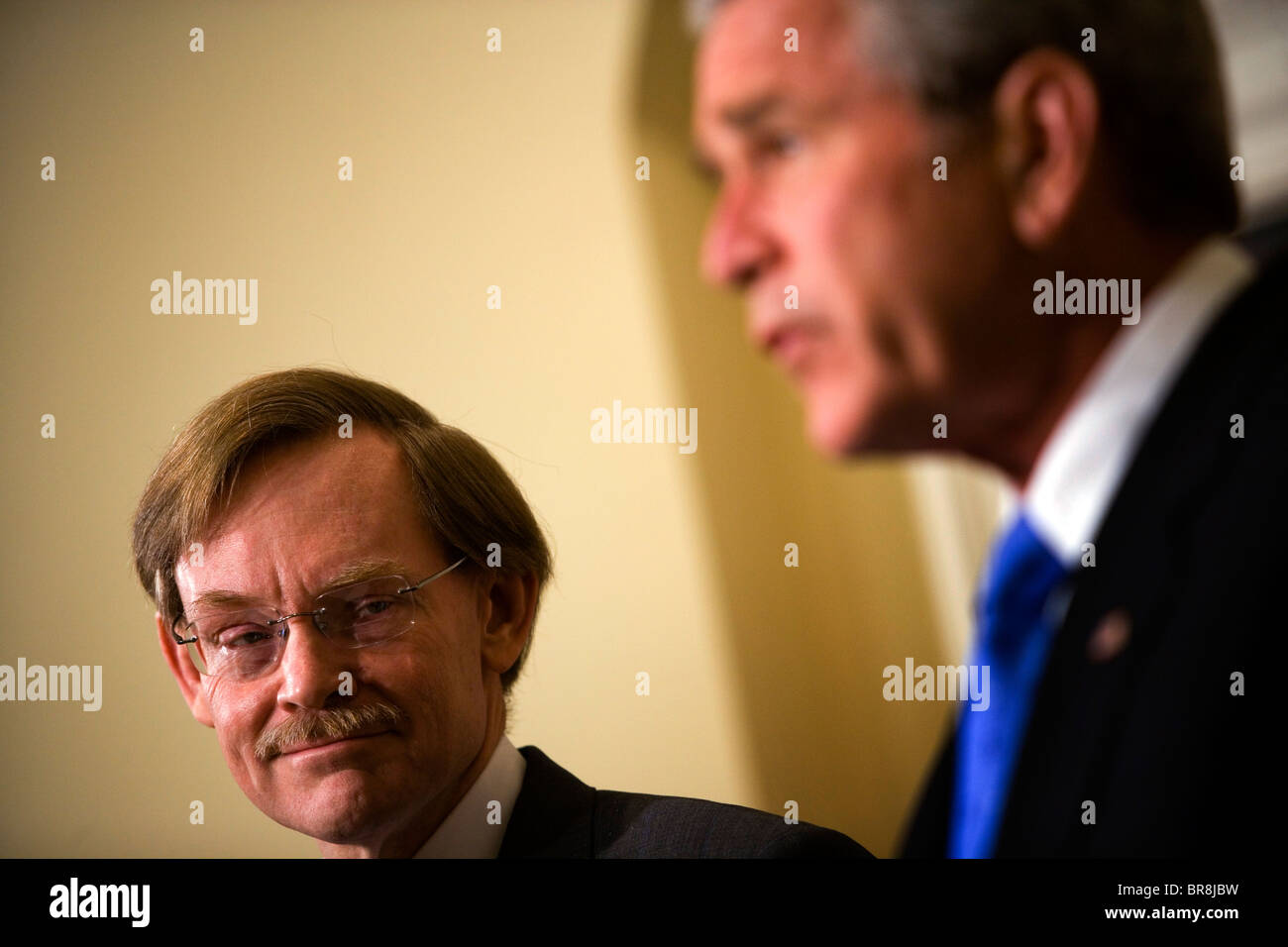 President Bush announces Robert Zoellick to replace Paul Wolfowitz as head of the World Bank Stock Photo