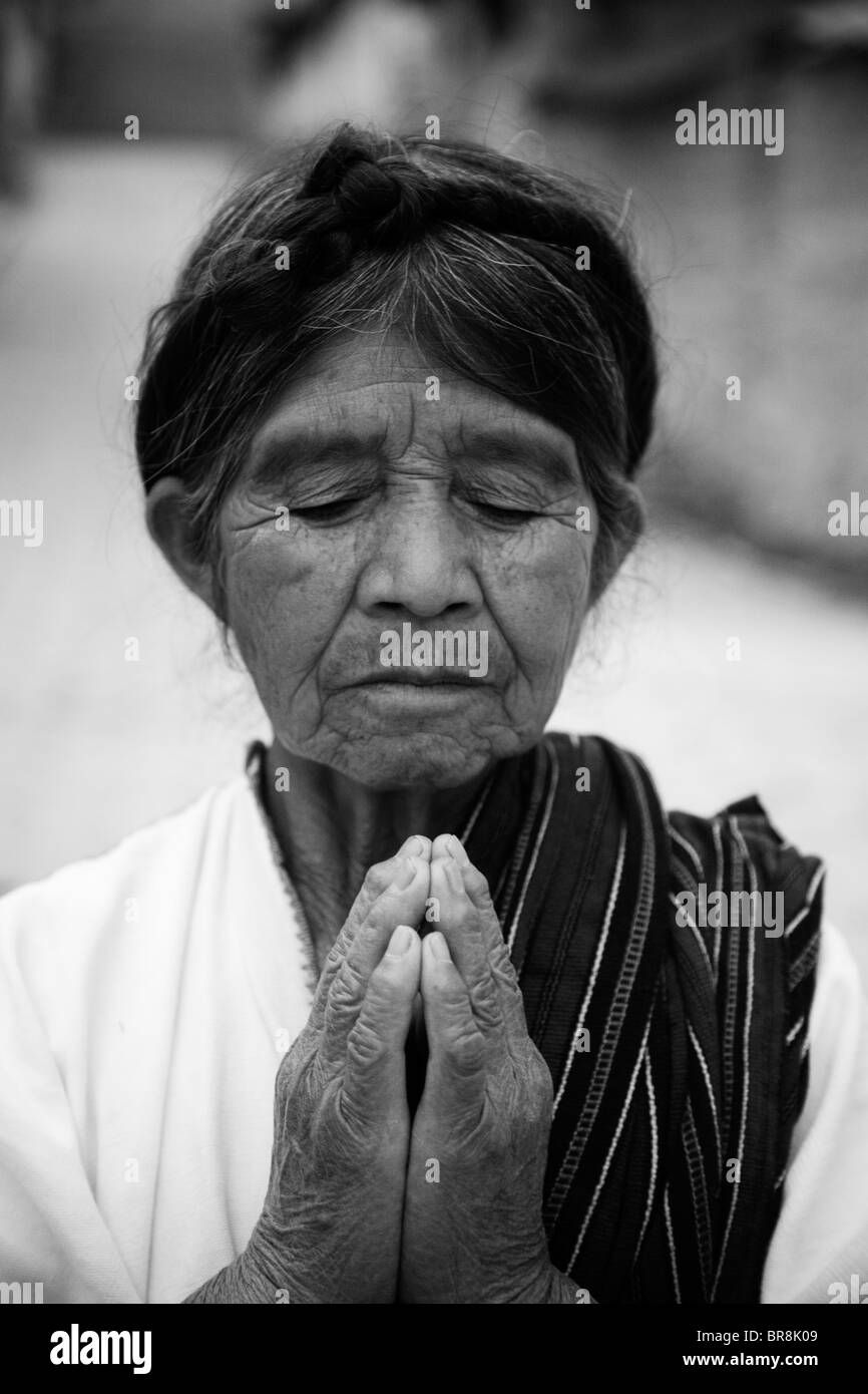 Elderly indigenous person Black and White Stock Photos & Images - Alamy