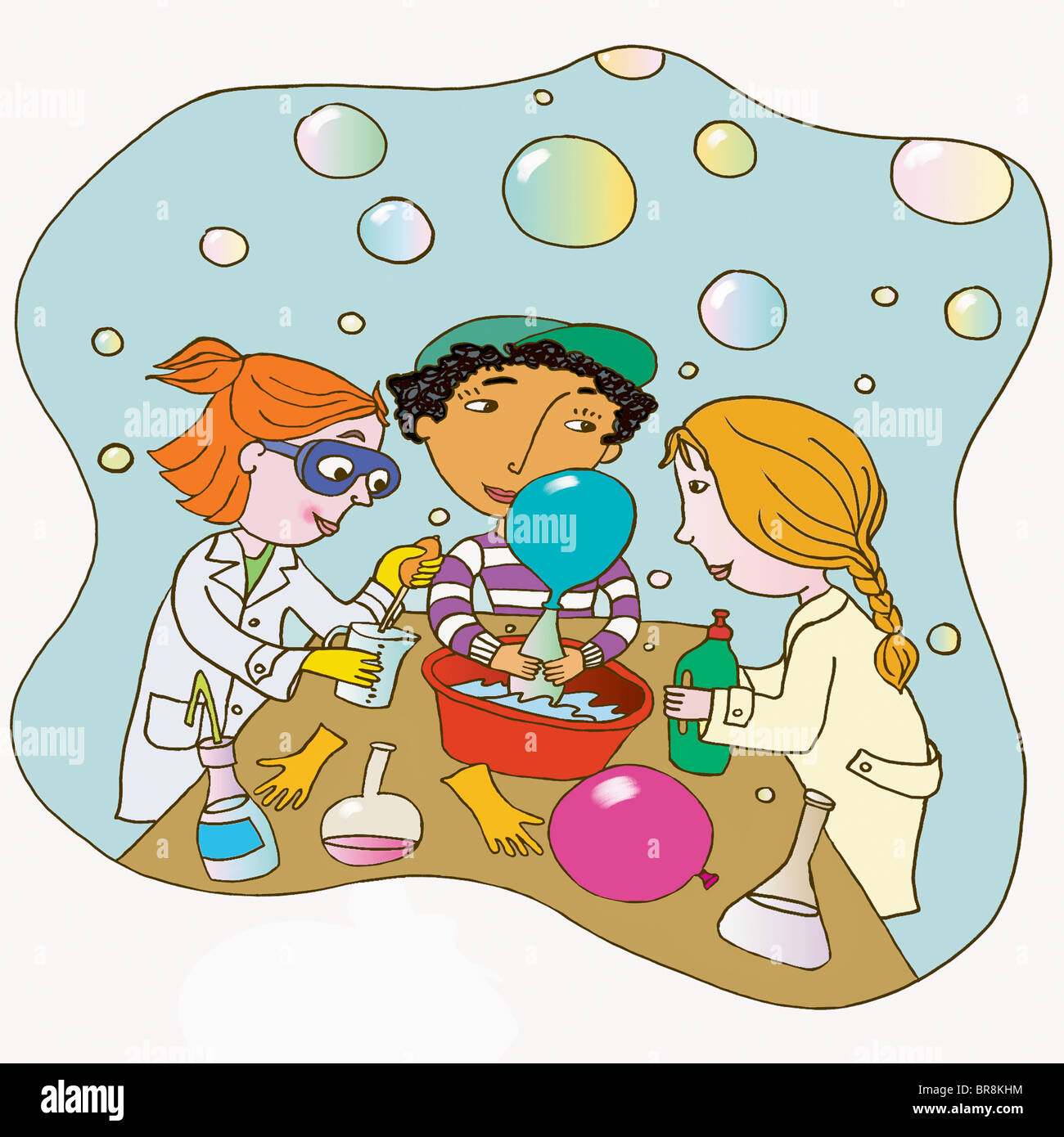 Science Experiment Cartoon Stock Photos & Science Experiment Cartoon ...