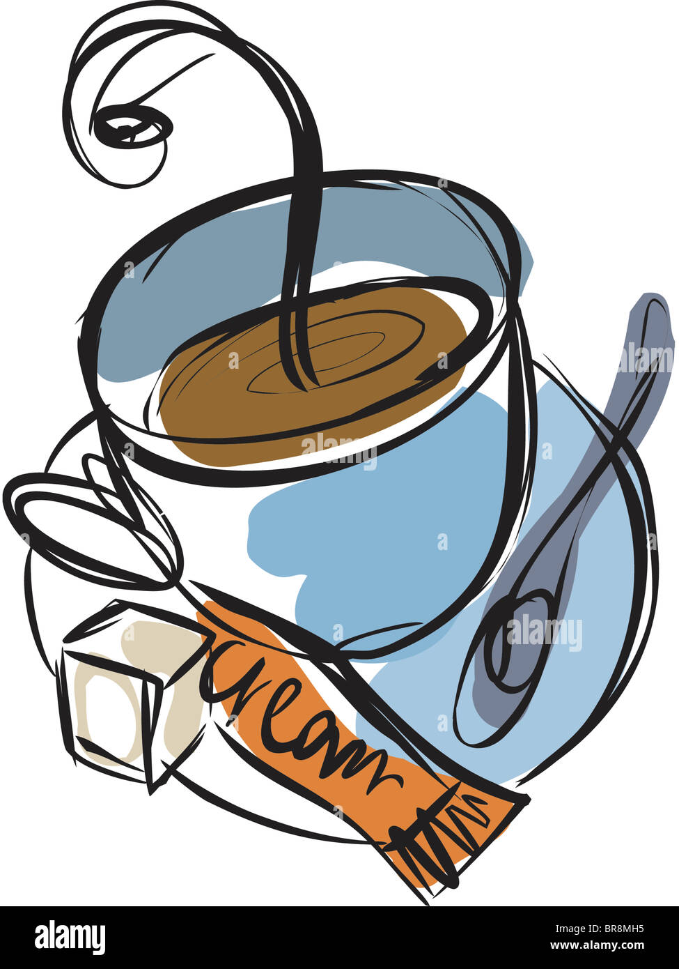 coffee with cream and sugar Stock Photo Alamy