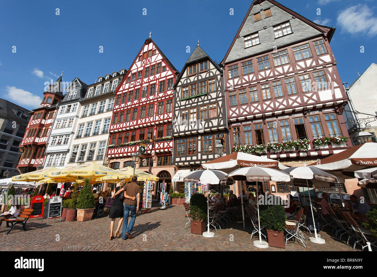 Halftimbered houses at Roemerberg, Frankfurt am Main, Hesse, Germany