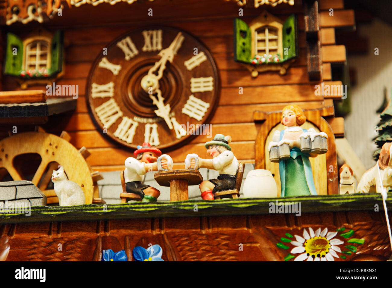 Closeup of cuckoo clock, Triberg im Schwarzwald, BadenWurttemberg