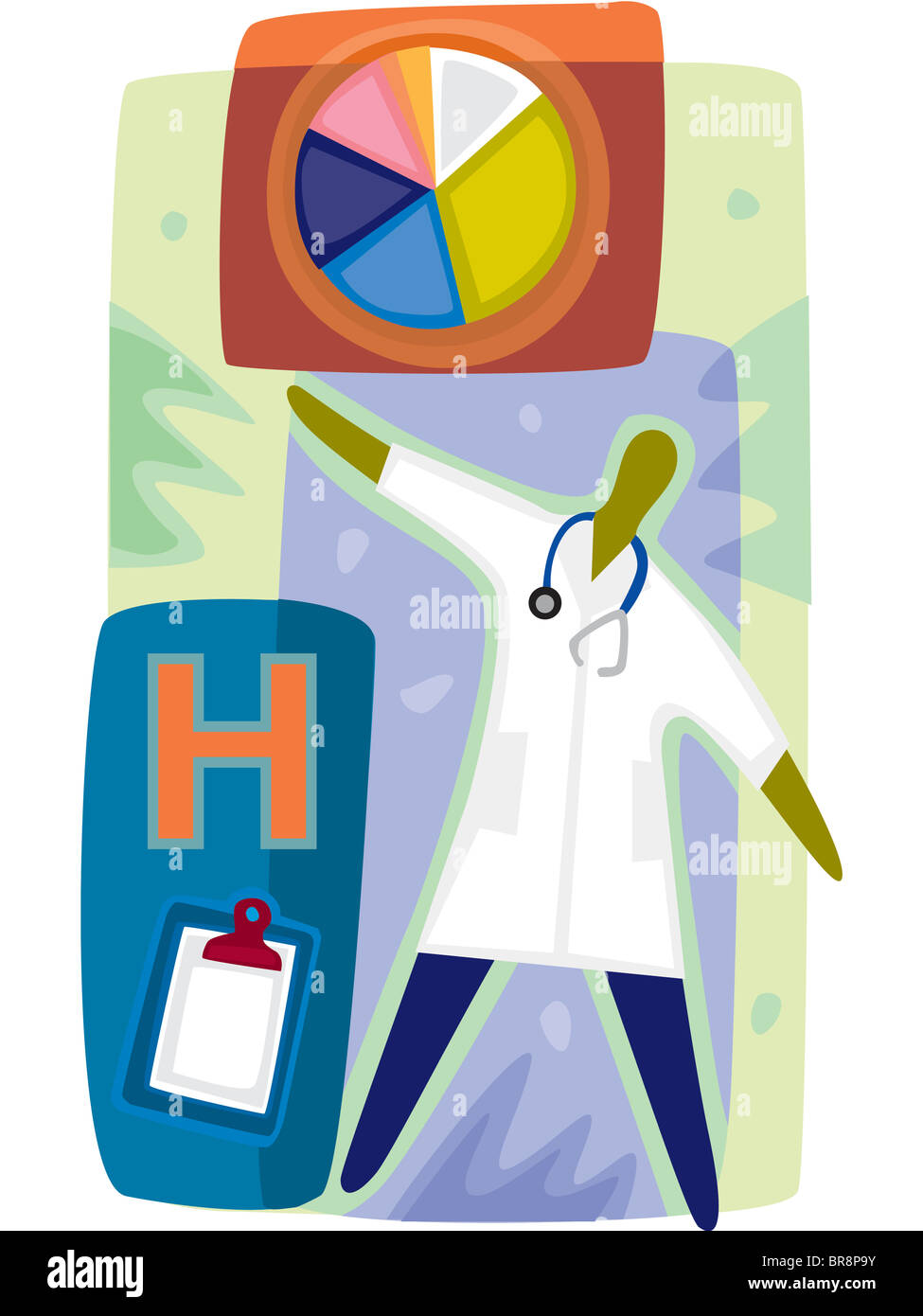 A graphic representation of a doctor Stock Photo