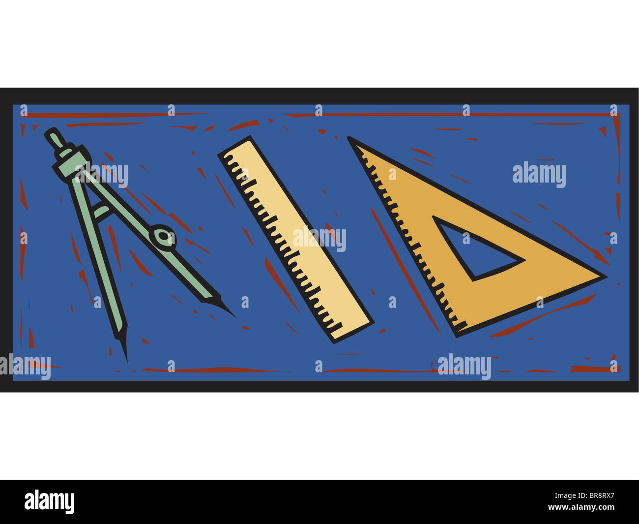 RULLER FOR MATHEMATICS AND GEOMETRY IN SCHOOL Stock Photo - Alamy