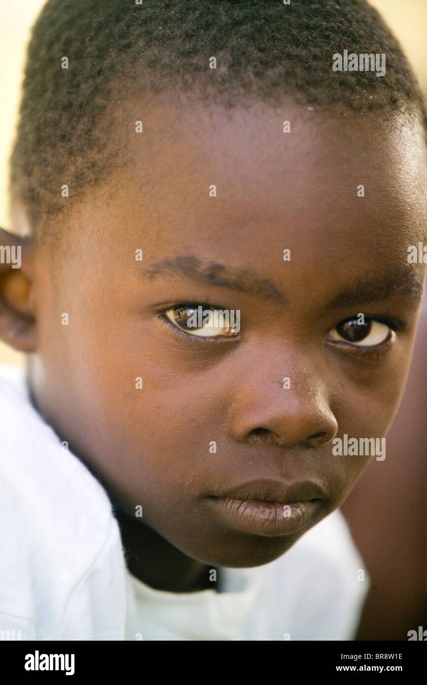 Portrait of an orphan in Dar es Salaam Tanzania. Stock Photo