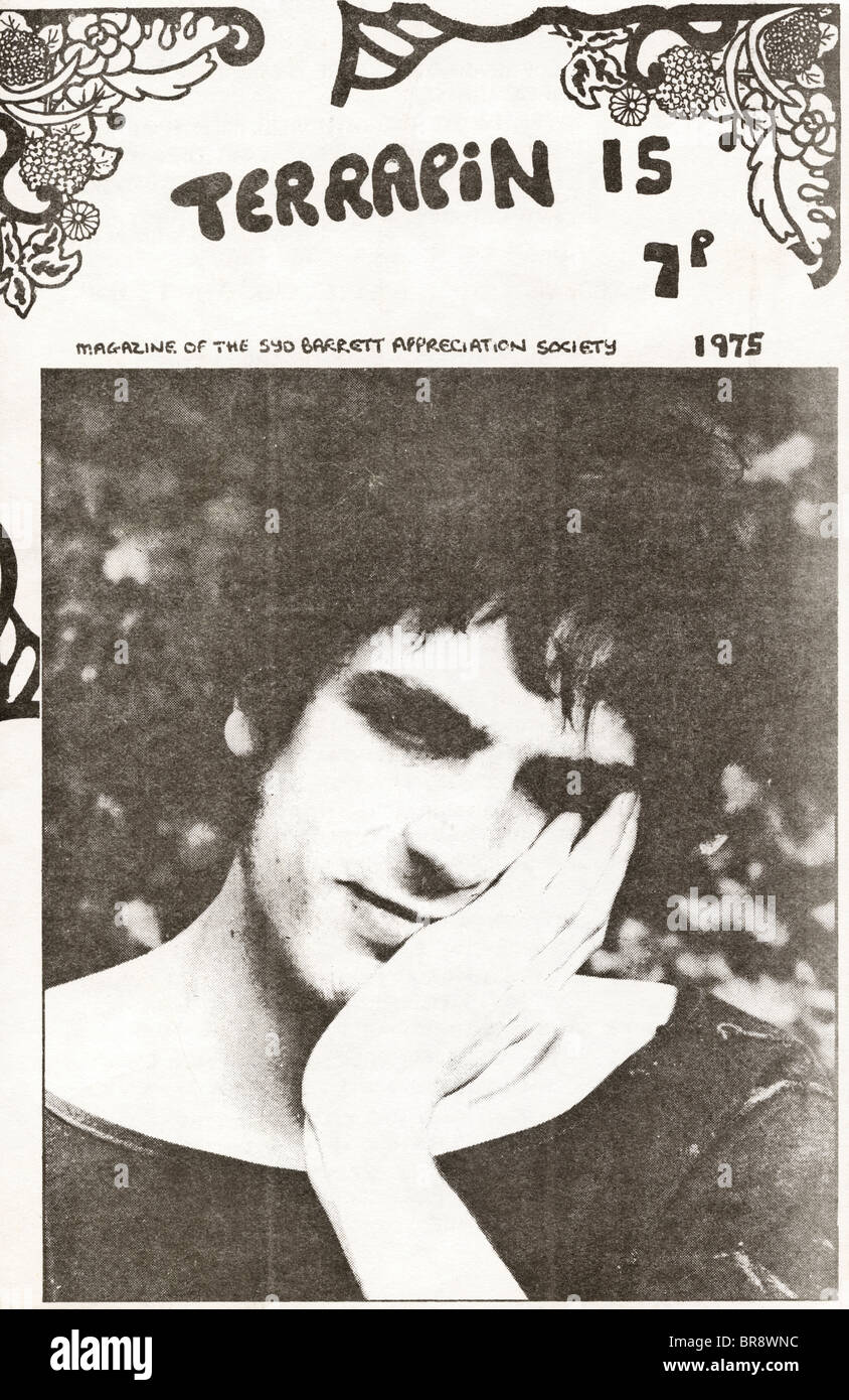 Terrapin magazine fanzine of the Syd Barrett appreciation society circa 1975 founding member of Pink Floyd Stock Photo