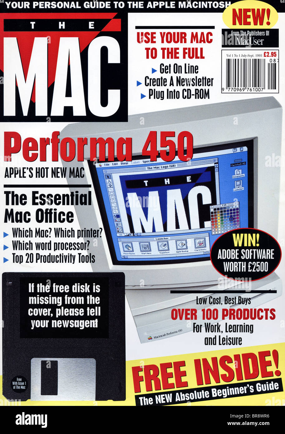 First issue of THE MAC by Dennis Publishing circa 1993 a guide to Apple Macintosh computers Stock Photo