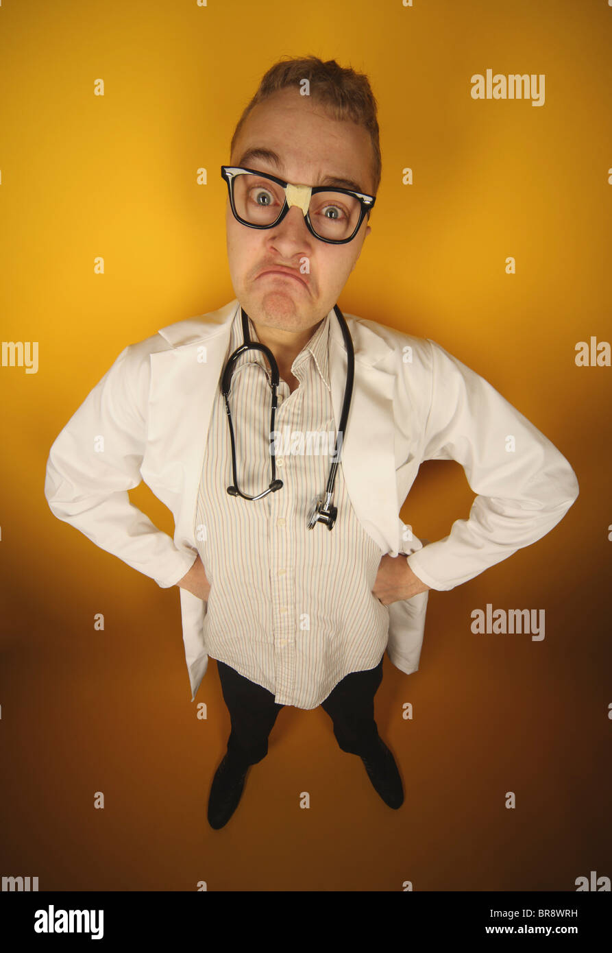 A Funny Doctor With A Frown; Edmonton, Alberta, Canada Stock Photo