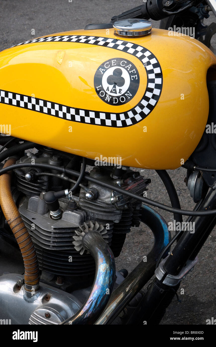 1960's Motorcycle at the Ace Cafe London UK Stock Photo